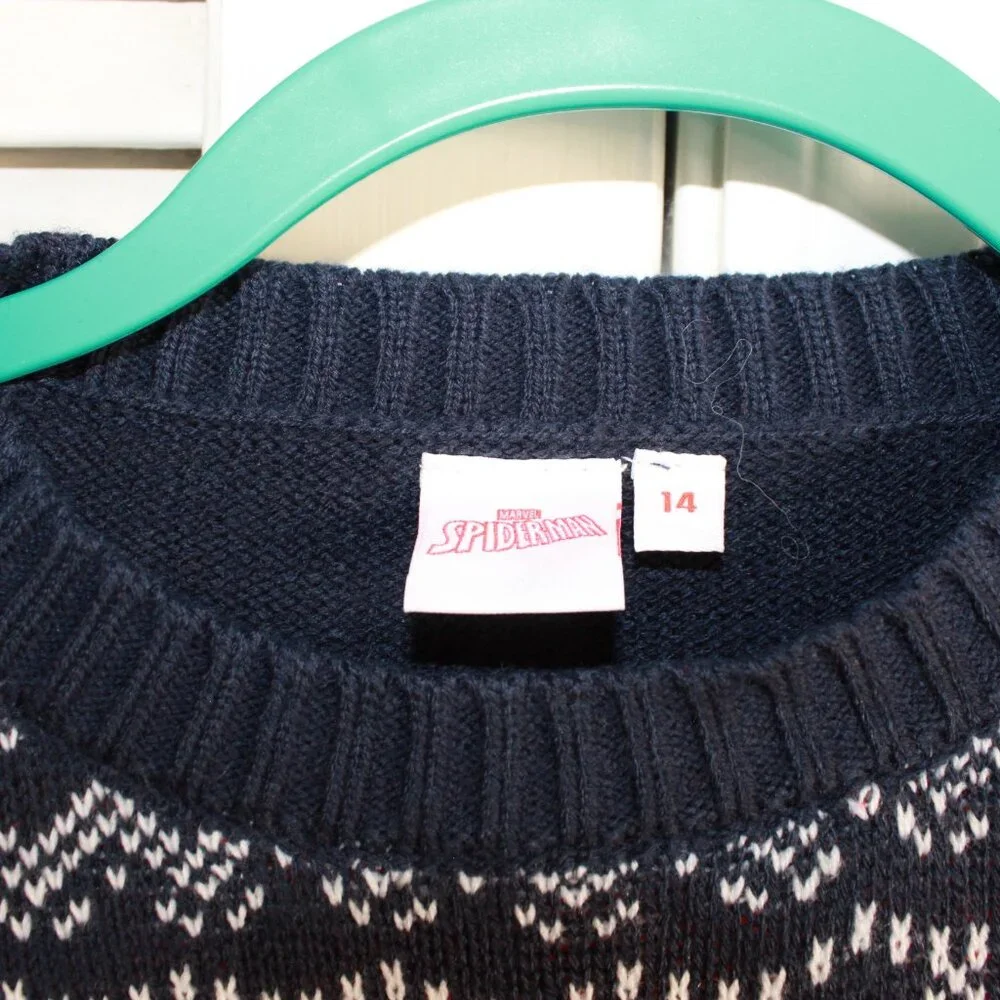 NWT Walmart Youth Spiderman Ugly Christmas Sweater - Picture 2 of 5